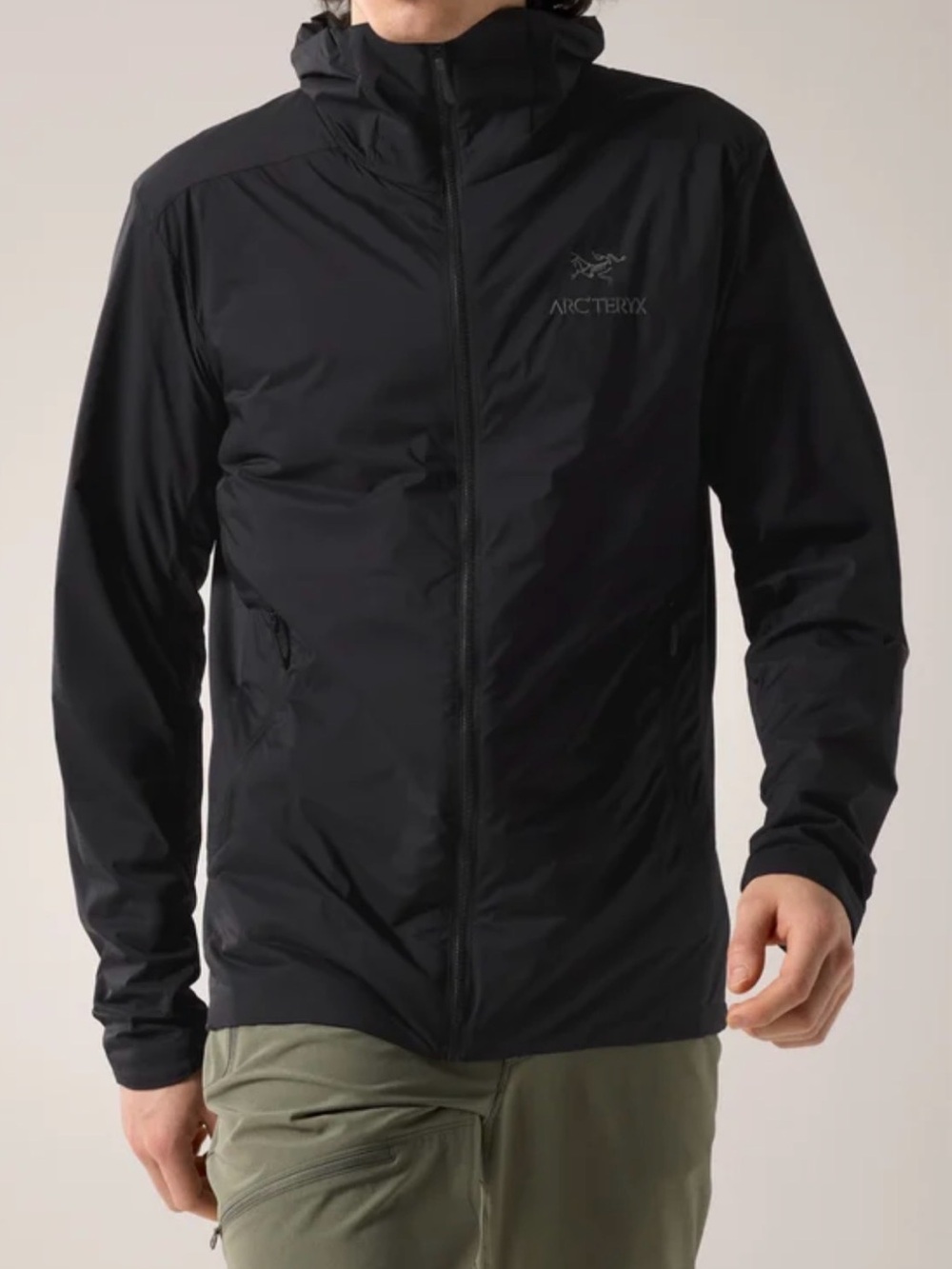 Arc'teryx Men's Atom SL Black Lightweight Hooded Jacket